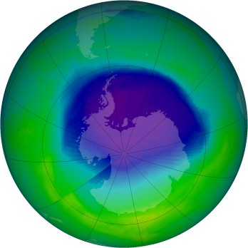 October 1993 monthly mean Antarctic ozone